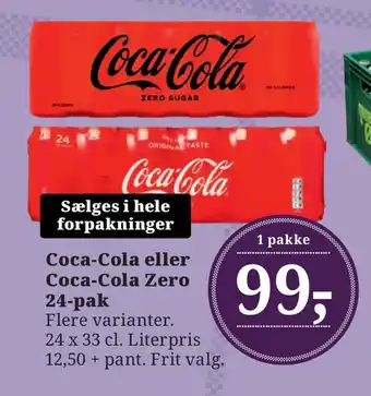 Dagli'Brugsen Coca-Cola eller Coca-Cola Zero 24-pak tilbud