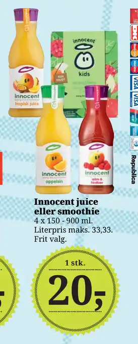 Dagli'Brugsen Innocent juice eller smoothie tilbud