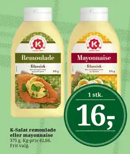 Dagli'Brugsen K-Salat remoulade eller mayonnaise tilbud