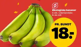 Netto Økologiske bananer 6 stk. Udenlandske. tilbud