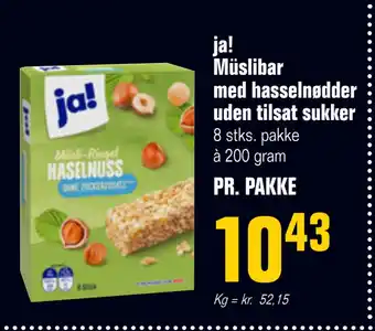 Poetzsch Padborg ja! Müslibar med hasselnødder uden tilsat sukker tilbud