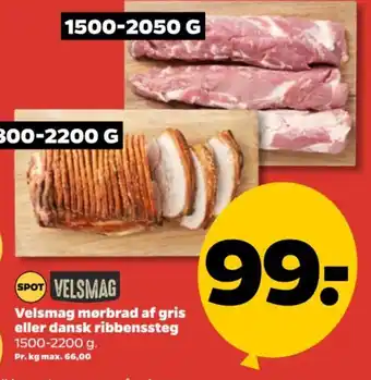 Netto Velsmag mørbrad af gris eller dansk ribbenssteg tilbud