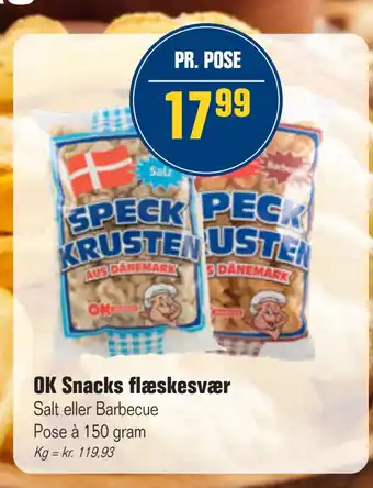 Otto Duborg OK Snacks flæskesvær tilbud