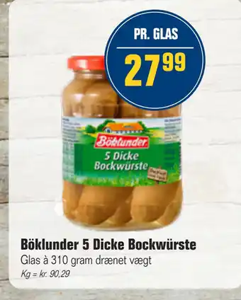 Otto Duborg Böklunder 5 Dicke Bockwürste tilbud