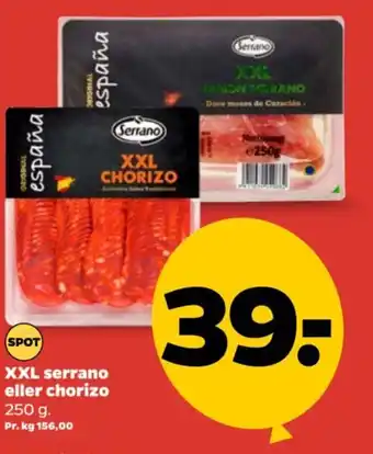 Netto XXL serrano eller chorizo tilbud