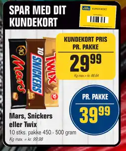 Otto Duborg Mars, Snickers eller Twix tilbud