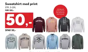 Dansk Outlet Sweatshirt med print tilbud