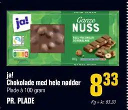 Otto Duborg ja! Chokolade med hele nødder tilbud