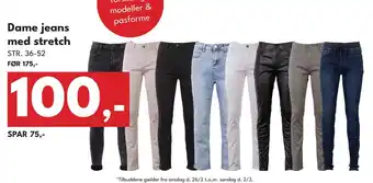 Dansk Outlet Dame jeans med stretch tilbud