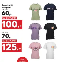 Dansk Outlet Dame t-shirt med print tilbud