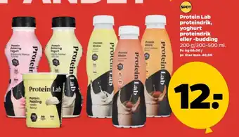 Netto Protein Lab proteindrik, yoghurt proteindrik eller -budding tilbud