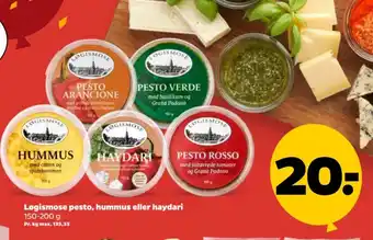 Netto Løgismose pesto, hummus eller haydari tilbud