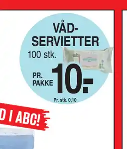 ABC Lavpris VÅDSERVIETTER tilbud