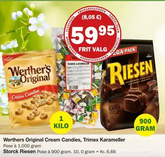 Købmandsgården Werthers Original Cream Candies, Trimex Karameller tilbud