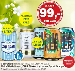 Købmandsgården Mokaï Hyldeblomst, CULT Shaker Icy Lemon, Sport, Orange tilbud