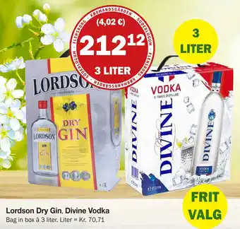 Købmandsgården Lordson Dry Gin tilbud