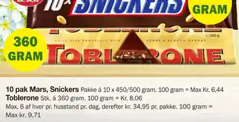 Købmandsgården Toblerone tilbud