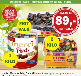 Købmandsgården Haribo Matador Mix, Dark Mix tilbud