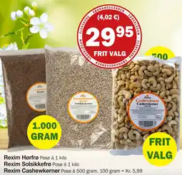 Købmandsgården Rexim Cashewkerner tilbud