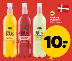 Netto Rynkeby frugtbrus 1 liter. + pant. tilbud