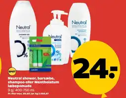 Netto Neutral shower, barsæbe, shampoo eller Mentholatum tilbud