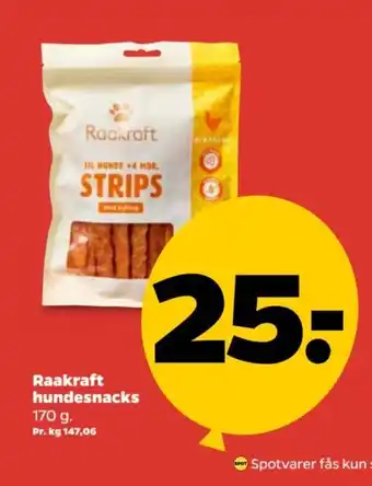 Netto Raakraft hundesnacks tilbud