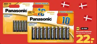 Netto Panasonic batterier AA eller AAA. 10-pak. tilbud