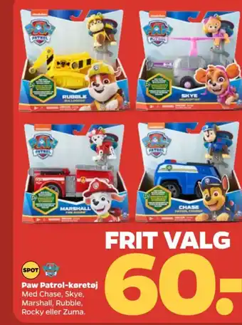 Netto Paw Patrol-køretøj tilbud