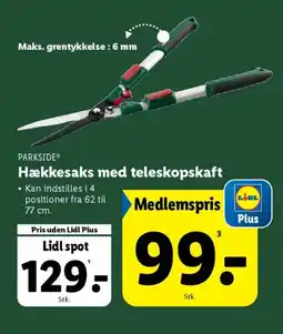 Lidl PARKSIDE® Hækkesaks med teleskopskaft tilbud