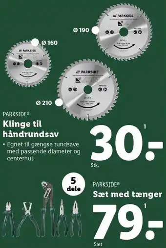 Lidl Klinge til håndrundsav eller Sæt med tænger tilbud