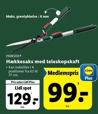 Lidl Hækkesaks med teleskopskaft tilbud