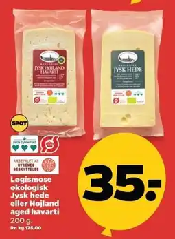 Netto Løgismose økologisk Jysk jede eller Højland aged havarti tilbud