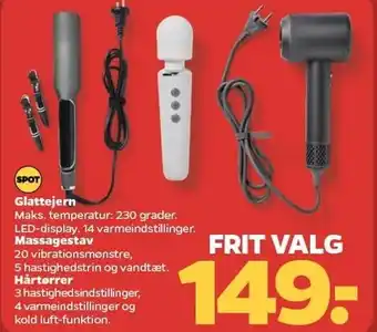 Netto Glattejern, Massagestav eller Hårtørrer tilbud