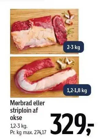 Føtex Mørbrad af striploin af okse tilbud