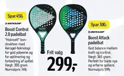 Føtex Boost Control 2.0 padelbat eller Boost Attack padelbat tilbud