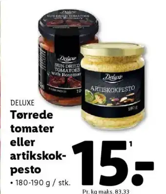 Lidl DELUXE Tørrede tomater eller artikskok- pesto tilbud