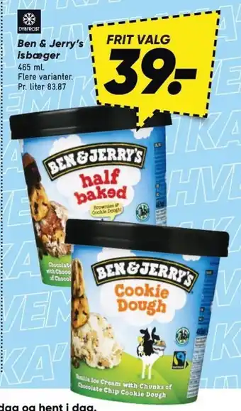 Bilka Ben & Jerry's isbæger tilbud