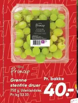 Bilka Grønne stenfri druer tilbud