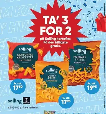 Bilka TA' 3 FOR 2 på Salling kartofler tilbud