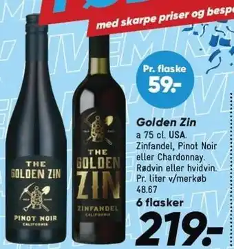 Bilka Golden Zin - 6 flasker tilbud