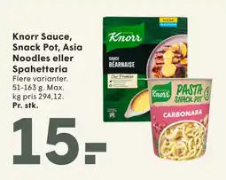 SPAR Knorr Sauce, Snack Pot, Asia Noodles eller Spahetteria tilbud