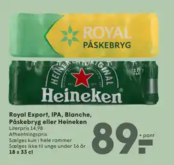 SPAR Royal Export, IPA, Blanche, Påskebryg eller Heineken tilbud