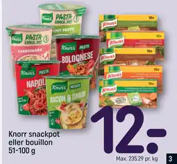 REMA 1000 Knorr snackpot eller bouillon 51-100 g tilbud