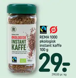 REMA 1000 REMA 1000 økologisk instant kaffe 100 g tilbud