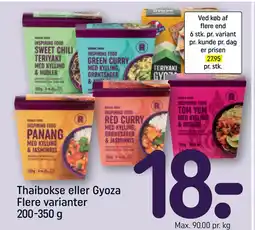 REMA 1000 Thaibokse eller Gyoza Flere varianter 200-350 g tilbud