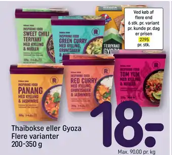 REMA 1000 Thaibokse eller Gyoza Flere varianter 200-350 g tilbud