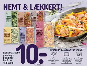 REMA 1000 Lækkert & Nemt grøntsagsblandinger Dybfrost 450-500 g tilbud