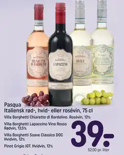 REMA 1000 Pasqua Italiensk rød-, hvid- eller rosévin, 75 cl tilbud