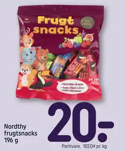 REMA 1000 Nordthy frugtsnacks 196 g tilbud