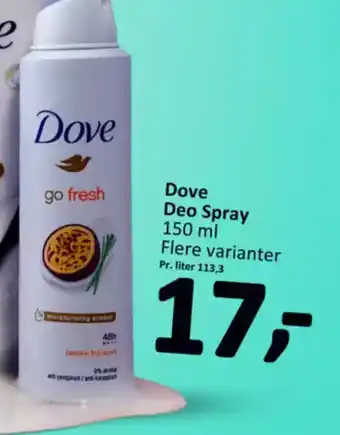 Normal Dove Deo Spray tilbud